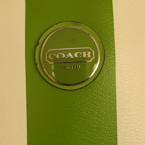 Coach Purse, medium, green/ blue/ cream - Picture 2 of 9